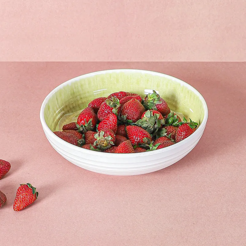Negua Snack Bowl (White & Light Green) - 1000 ML media 3