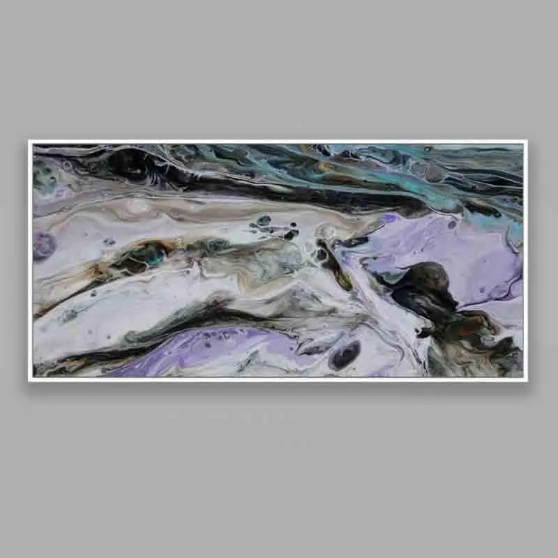 Gurgling Sea Canvas Wall Art - Black media 3