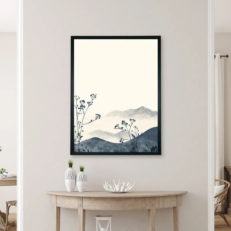 Fading Hillscape Wall Art With Resin Frame media 4