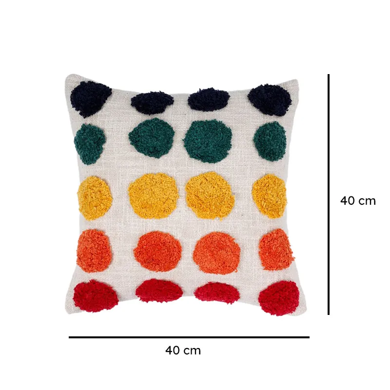 Vibgyor Dots Tufted Cushion Cover Set - Set Of Two media 10