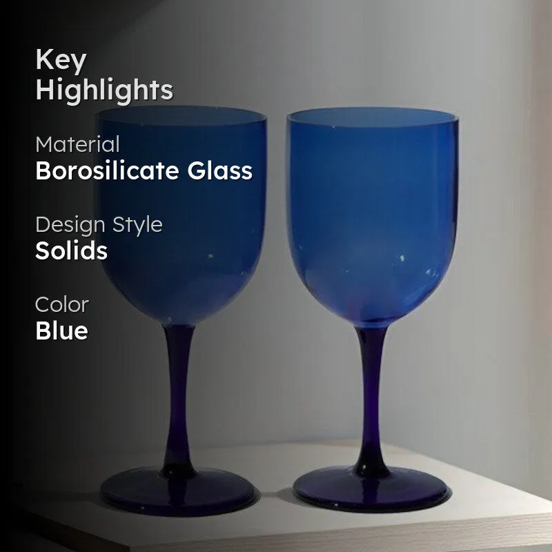 Olive Dusk Goblet Glasses(280 mL) - Set Of Two media 2