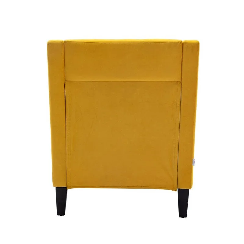 Softix Neem Wood Accent Chair - Yellow media 7