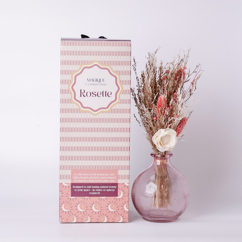 Magique by The Wishing Chair Rosette Dried Flowers with Vase media 5