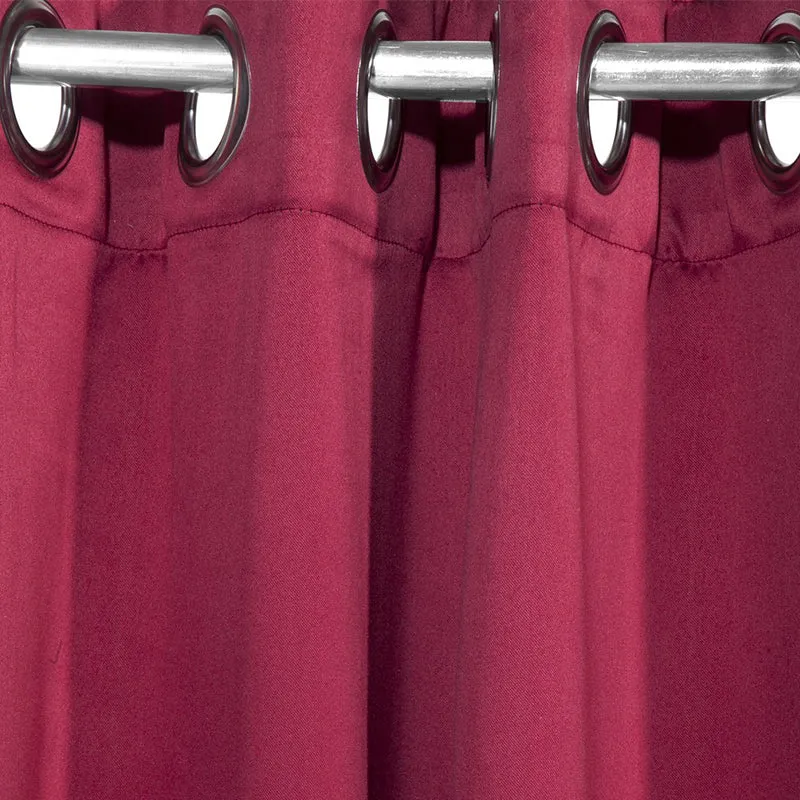 Nigel Blackout Curtain (Maroon) - Set Of Two media 4