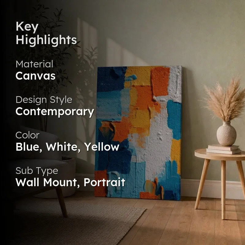 Brushstroke Abstract Texture Canvas Wall Art media 2