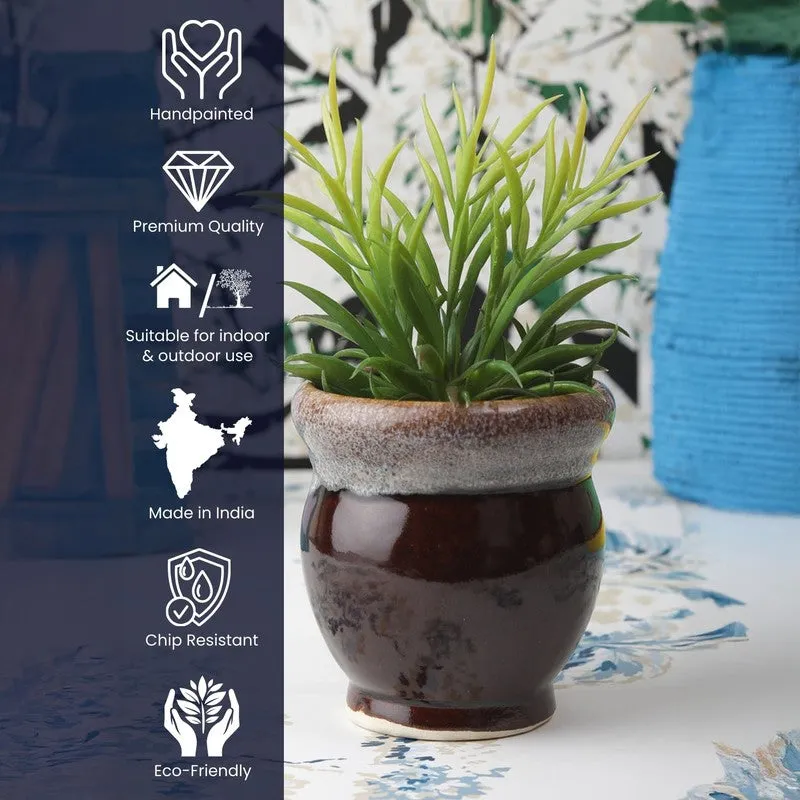 OpulentLeaf Ceramic Planters - Set Of Two media 9
