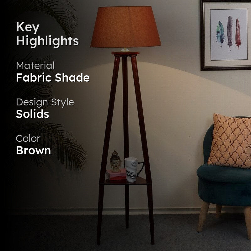 Eartha Bariso Floor Lamp With Shelf media 2