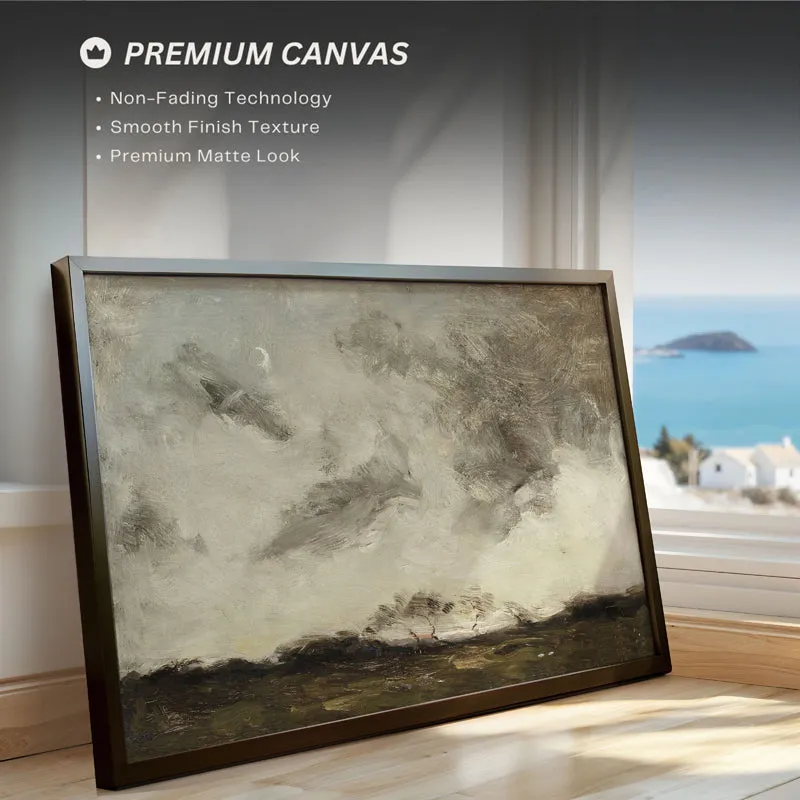 Grey Skies Wood Wall Art With Frame - Black media 4