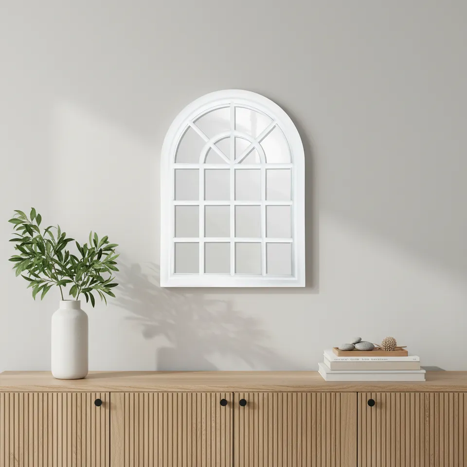 Rustic Arch Wall Mirror media 1
