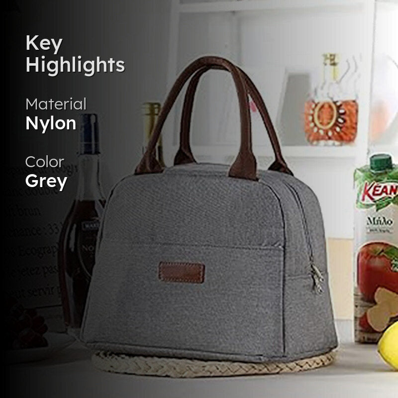 Binta Nylon Lunch Bag - Grey media 2