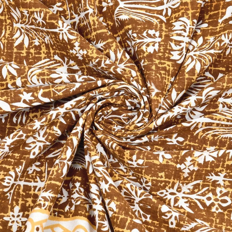 Arton Cotton Bedsheet (Brown) - 240 TC media 5