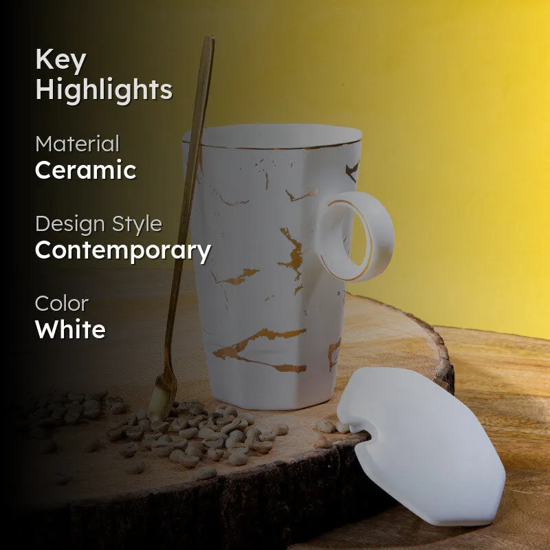 Goldira Glory Coffee Mug (White) - 400 mL media 2