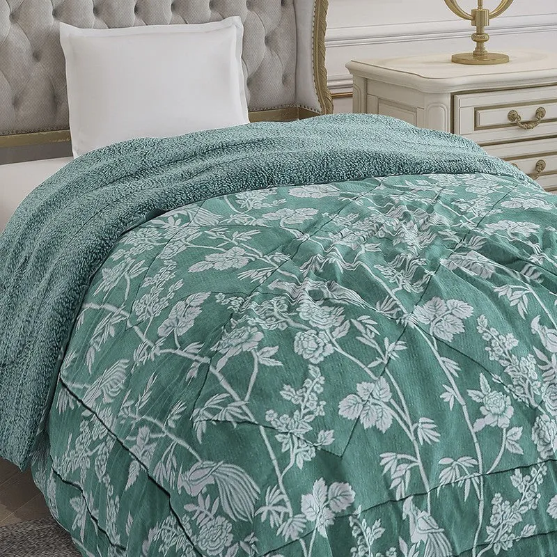 Monte Carlo Floral Bliss Comforter (Green)- 1114 GSM media 3