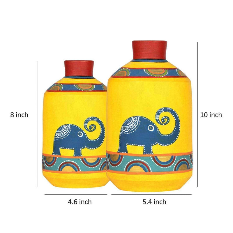 Hana Madhubani Vase - Two Piece Set media 5
