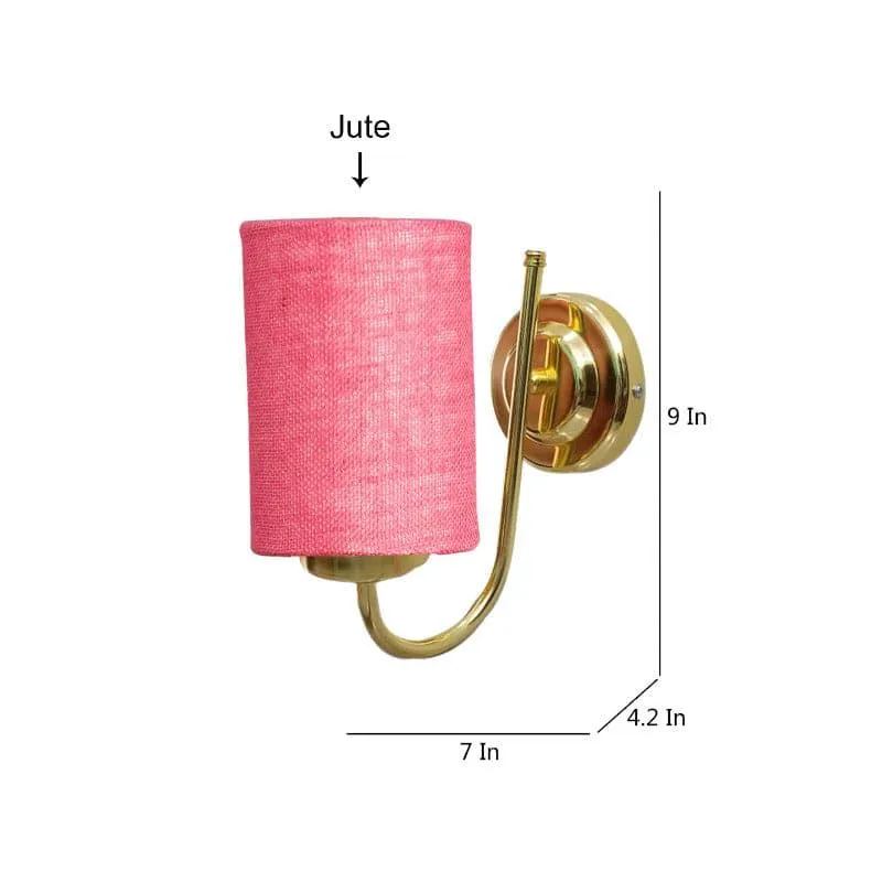 Galora Neva Fabric & Metal Wall Lamp - Pink media 5