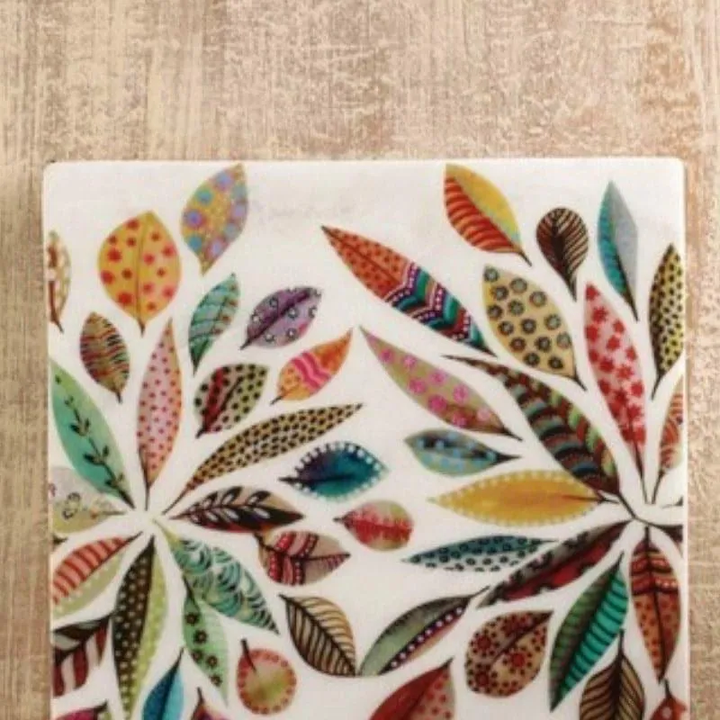 Flowery Scene Printed Marble Wall Accent media 3