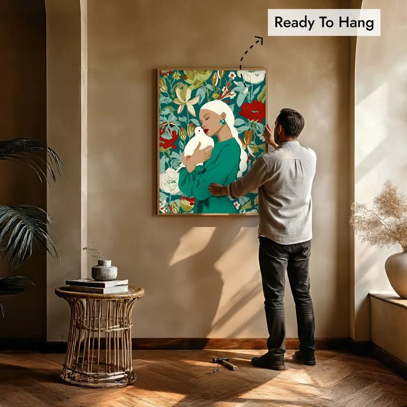 Aureth Canvas Wall Painting With Brown Frame media 8