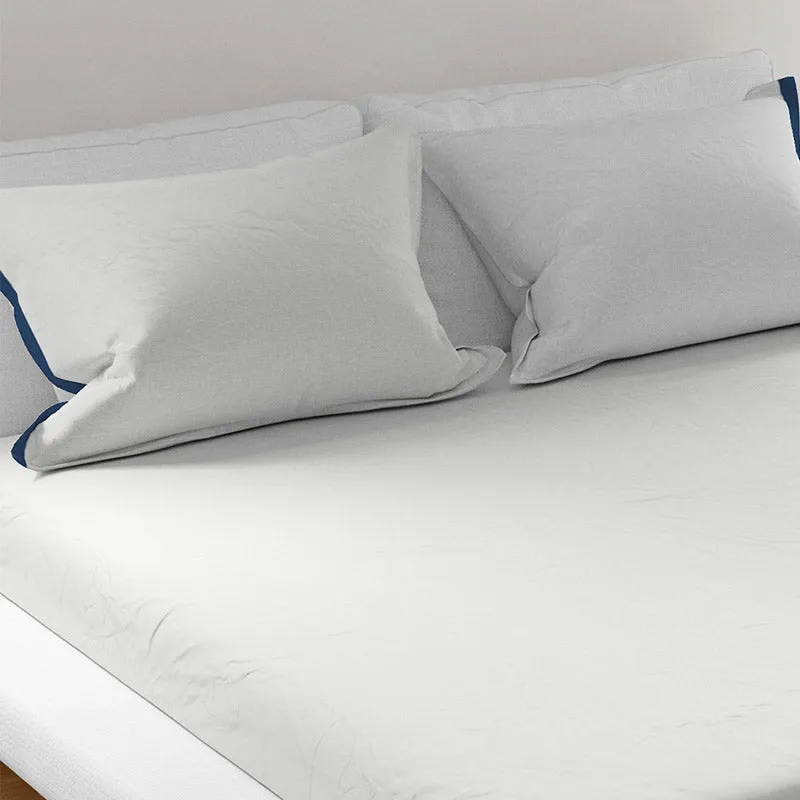 Solid Bliss Sateen Solid Cotton Bedsheet (Icy White) - 250 TC media 3