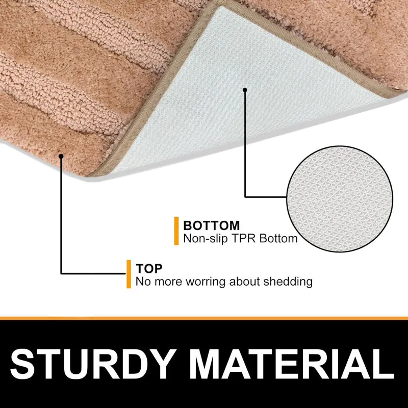 Luxe Classic Bath Mat - Taupe media 5