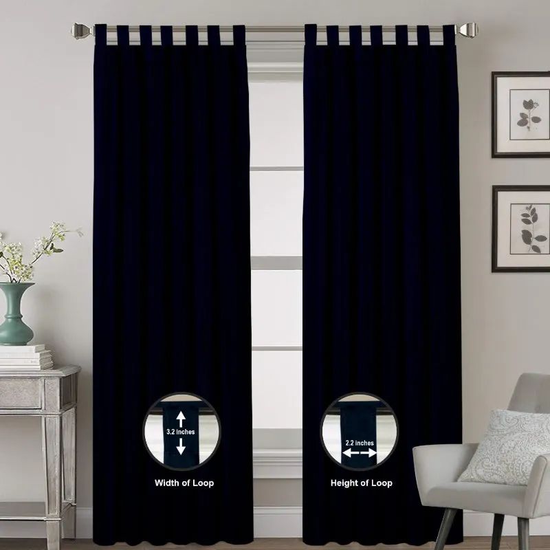 Esme Tab Top Medium Width Curtain - Navy Blue media 9