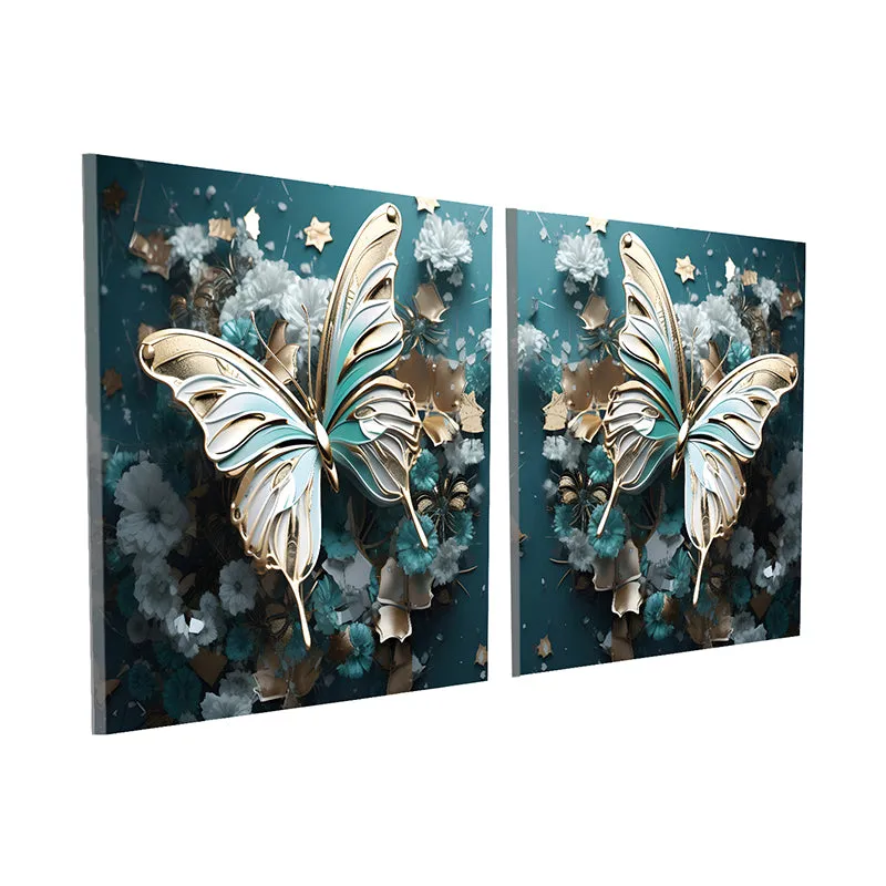 Papilio Of Dreams Canvas Wall Art - Set Of Two media 4