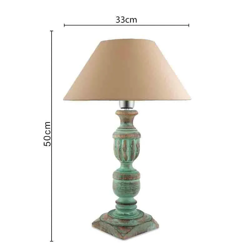 Lueur Fabric Table Lamp - Blue,Brown media 7