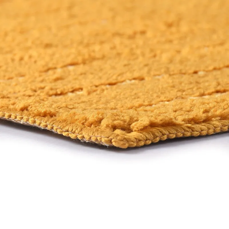 StripeEase Microfiber Bath Mats (Yellow) - Set of Two media 5