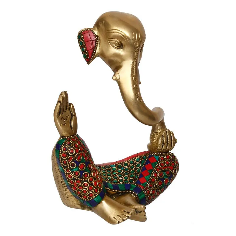 Mosaic Ganesha Harmony Brass Idol media 5