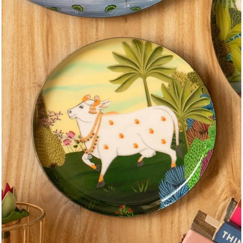 Kamadhenu Pastures Wall Plate - Set Of Three media 5