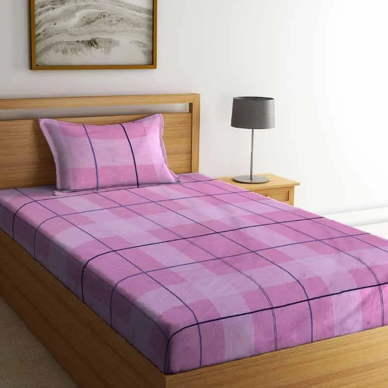 Check Mate Bedsheet (Pink) - 150 GSM media 3