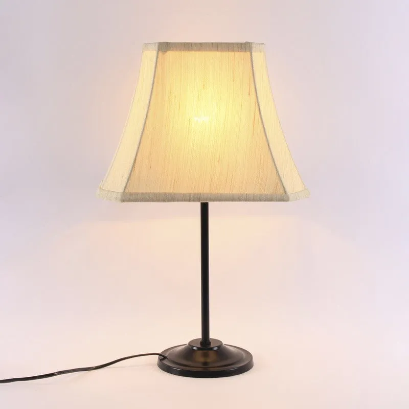 Flarorae Cotton Table Lamp With Iron Base - Beige media 6