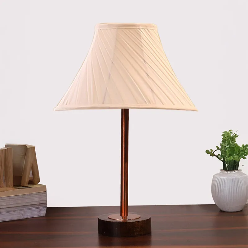 Twistra Rodin Wooden Table Lamp - Ivory,Copper,Brown media 3