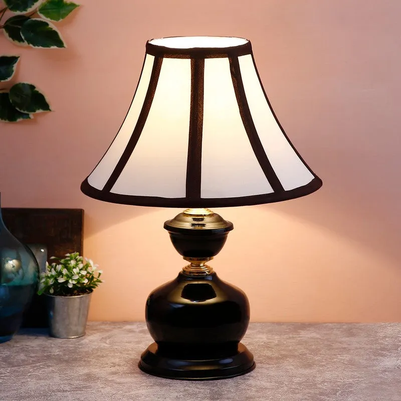 Astravax Cotton Table Lamp With Iron Base - White media 3