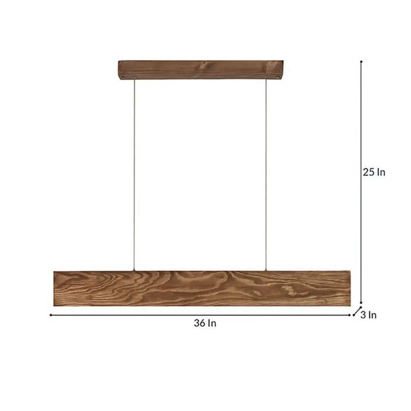 GeoFrame Wooden Ceiling Lamp - Brown media 9