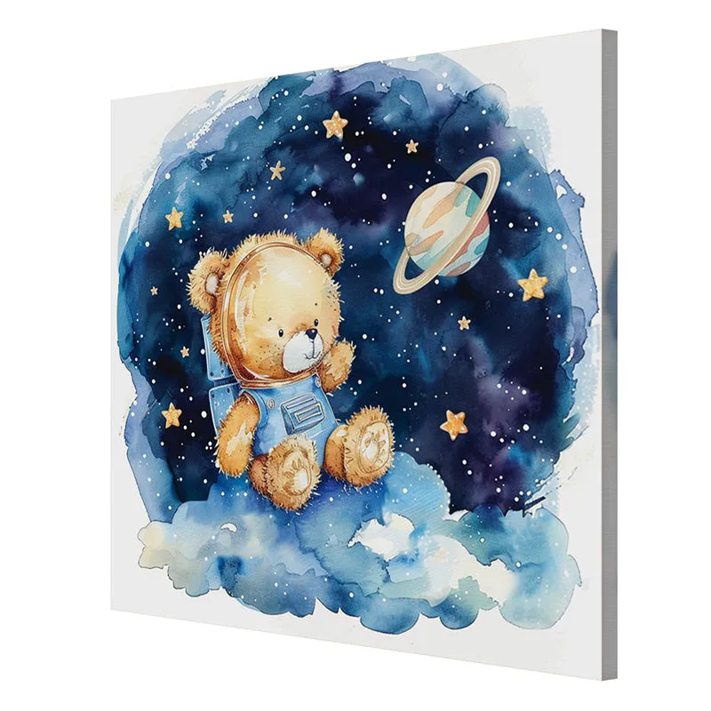 Teddy In Galaxy Wall Painting media 6