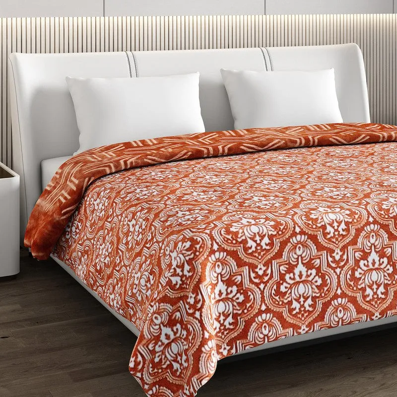Monte Carlo Crimson Dreamscape Blanket (Orange)- 800 GSM media 5