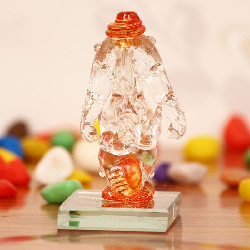 Crystal Ganesha Showpiece - Orange media 4