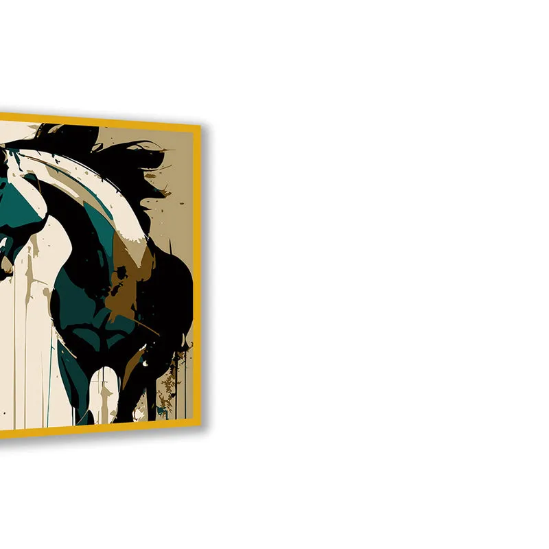 Stallion Lines Wall Art with Gold Frame media 5