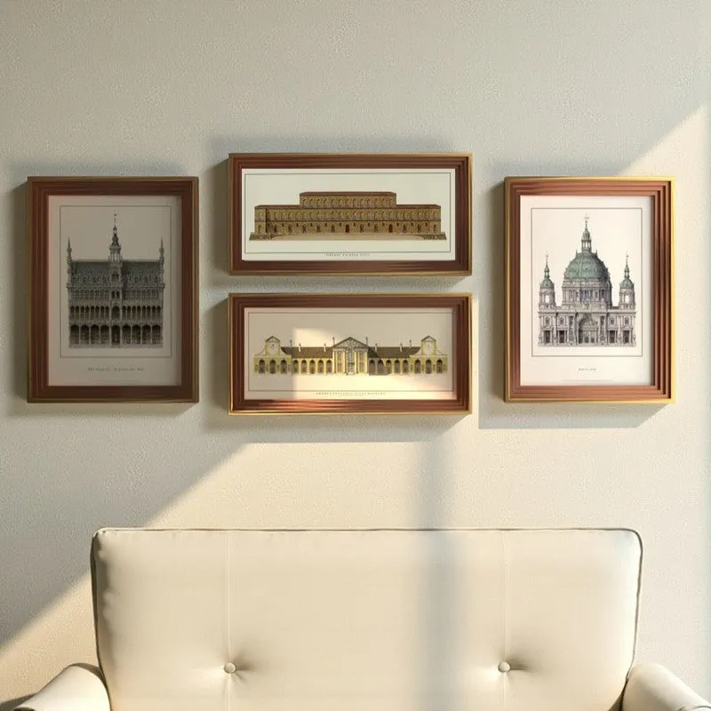 Vintage Artchitecture Wall Art - Set Of Four media 1