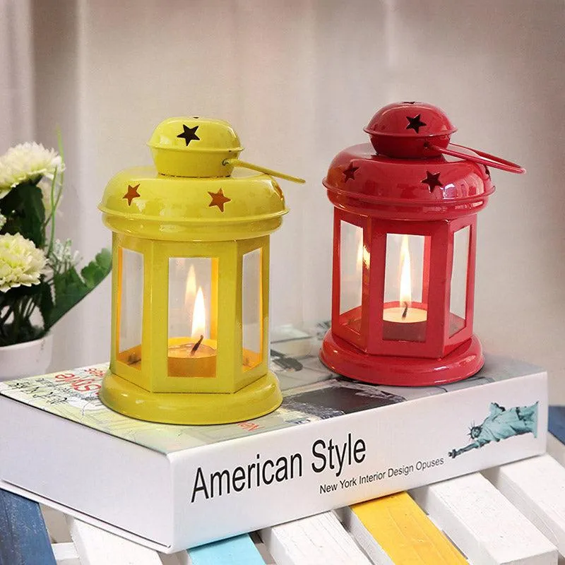Vaira Lantern Tealight Candle Holder (Red & Yellow) - Set Of Two media 5