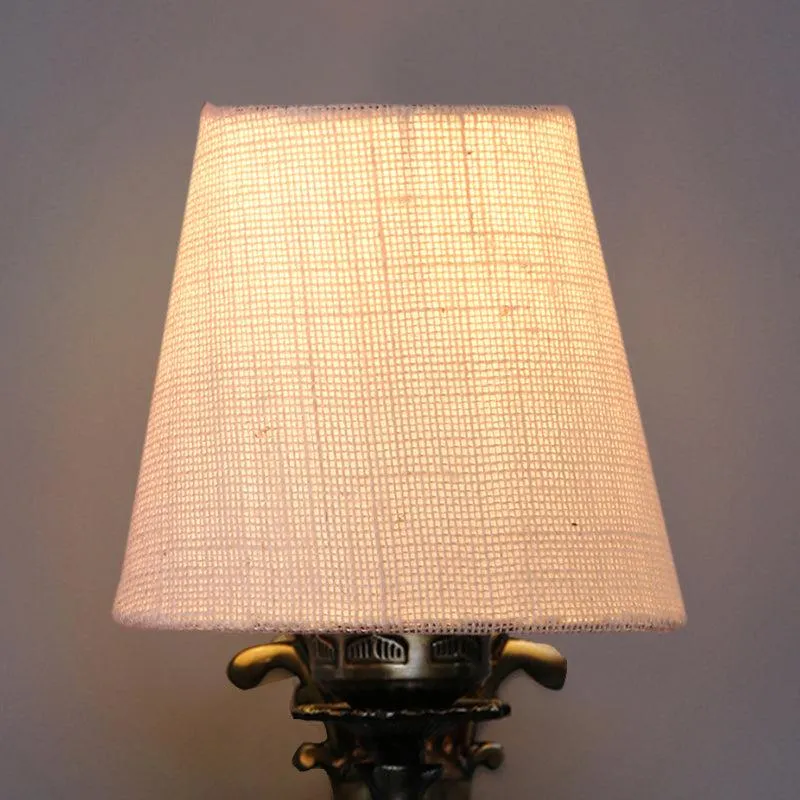 Vista Edrel Conical Fabric & Metal Wall Lamp - White media 4