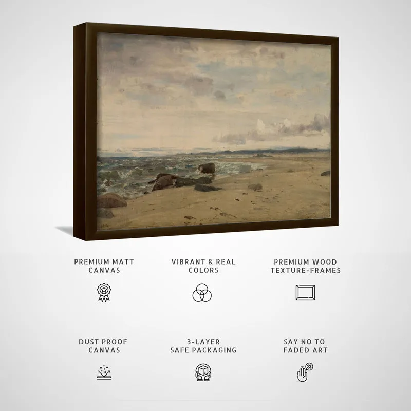 Desolate Shores Wood Wall Art With Frame - Black media 5