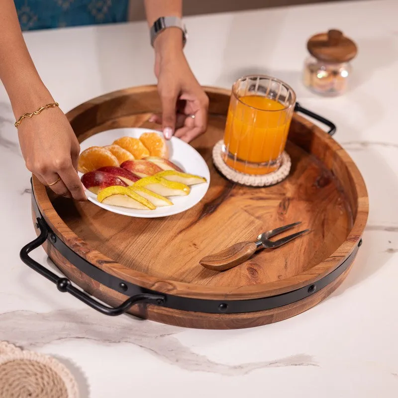 IronGrip Wood Serving Tray media 4