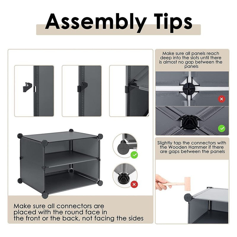 PureForm Grey Plastic & Metal Shoe Racks media 5