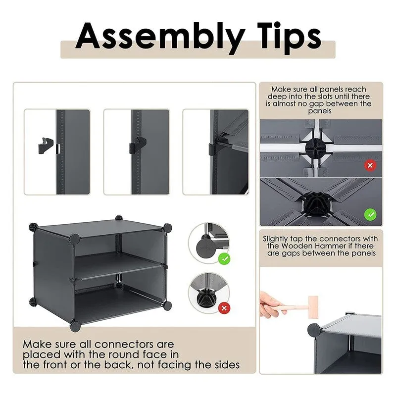 PureForm Grey Plastic & Metal Shoe Racks media 5