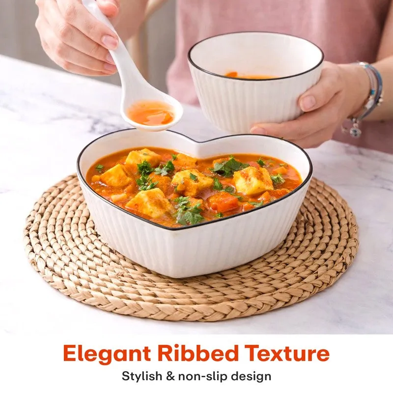 Rioware Grain Touch Ceramic Serving Bowls (700/350 mL Each) - Set of Five media 8