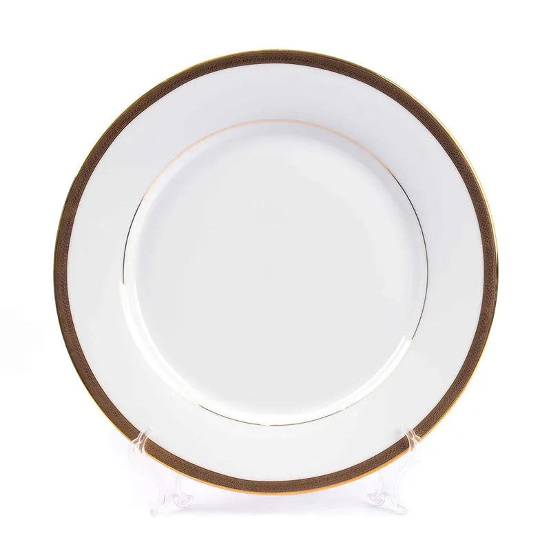 Vienna 24k Gold Brushed Porcelain Dinner Set (Gold) - 41 Piece Set media 12