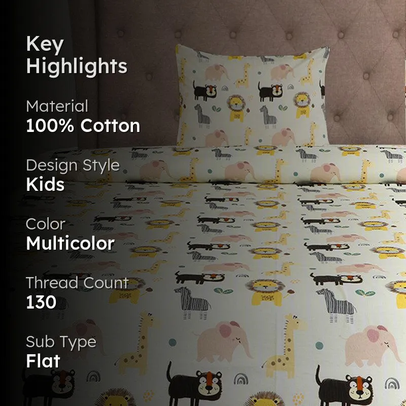 Zoo Parade Kids Cotton Bedsheet - 130 TC media 2