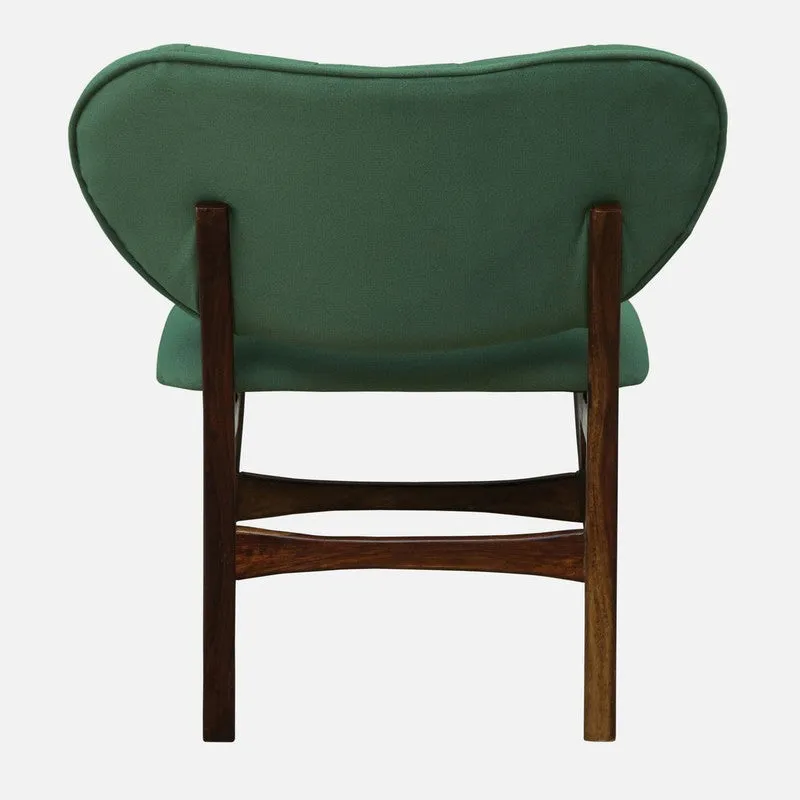 Racknest Rose Wood Accent Chair - Green media 6