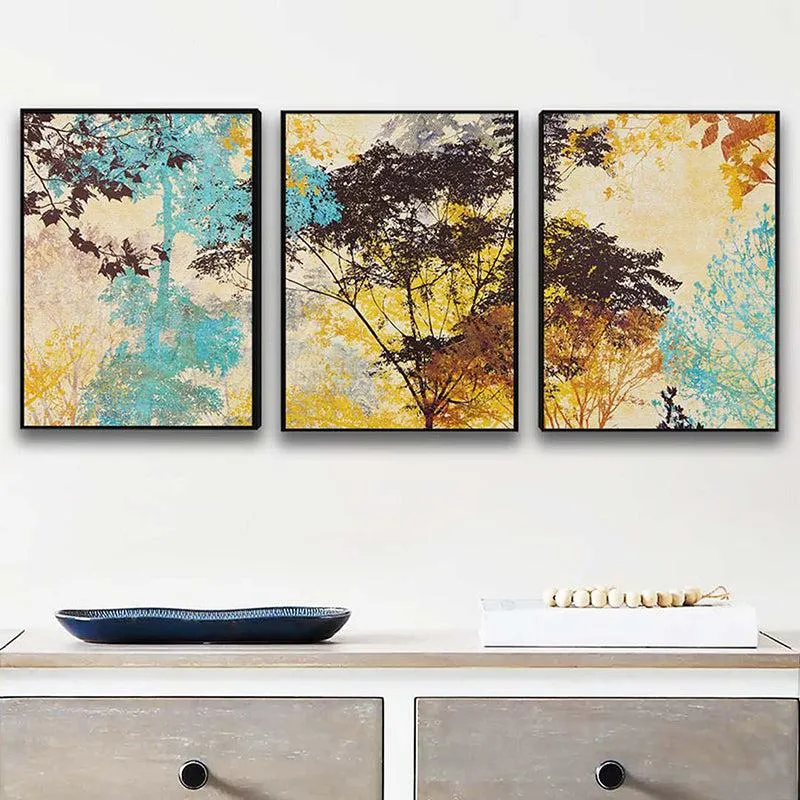 Twilight Glow Wall Painting - Set Of Three media 1